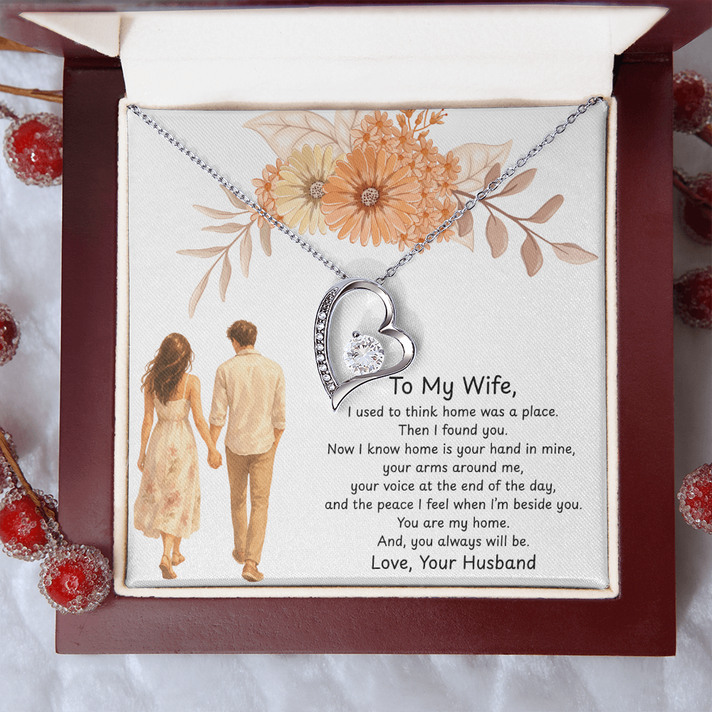To My Wife-My Home-Necklace