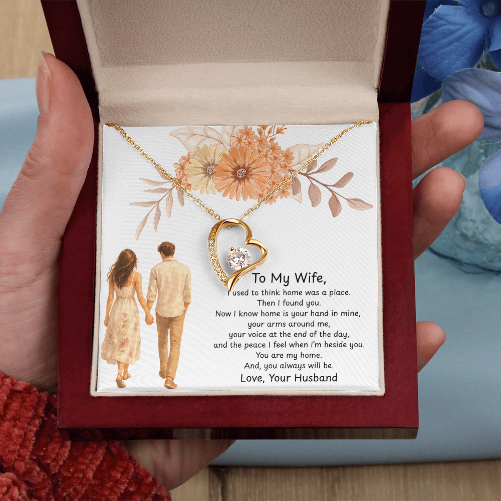 To My Wife-My Home-Necklace