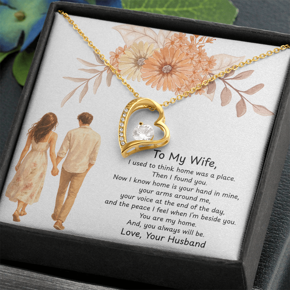 To My Wife-My Home-Necklace